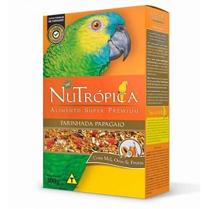 Ração Farinhada P/ Papagaio Mel, Ovos e Frutas 300g Nutrópica