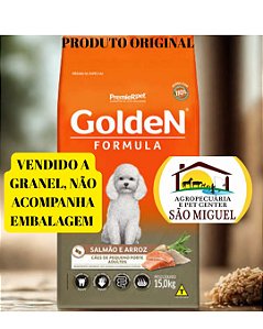 Ração Golden Cães Adulto Raças Pequenas Sabor Salmão e Arroz 15Kg
