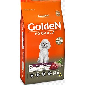 Ração Golden Mini Bits Adulto Sabor Carne e Arroz Premium Especial 15kg