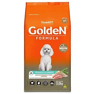 Ração Golden Mini Bits Adulto Sabor Frango e Arroz 15kg