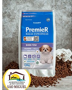 Ração Premier Raças Específicas Shih Tzu Cães Filhotes Sabor Frango 1Kg
