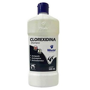 Shampoo antisseborreico Clorexidina P/cães Gatos World 500ml