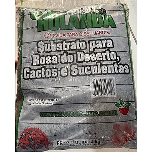 Substrato Para Rosa do Deserto, Cactos e Suculentas 4KG Produtos Holanda