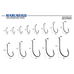 Anzol maruseigo cartela nickel ou black MARINE SPORTS
