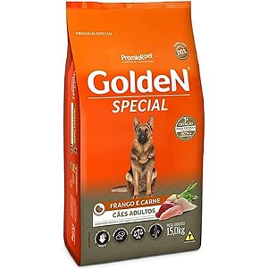 Ração Golden Special Adulto Sabor carne e frango 15Kg