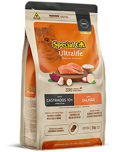 SPECIAL CAT ULTRALIFE CASTR 10+ SALMÃO 20KG
