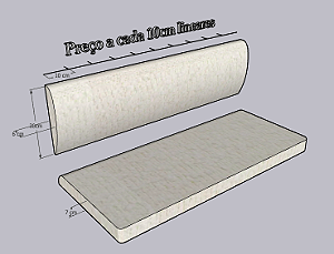 Tapeçaria para Banco (assento e encosto) Preço unitário cobrado a cada 10cm lineares.