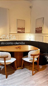 Conjunto Califórnia 2m X 1,5m com mesa freijó 1,60 X 0,90m e duas cadeiras Jessi.