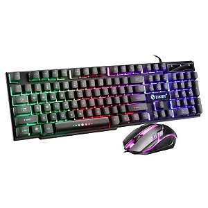 Kit Teclado e Mouse Gamer Rgb Semi Mecânico AOAS M-300