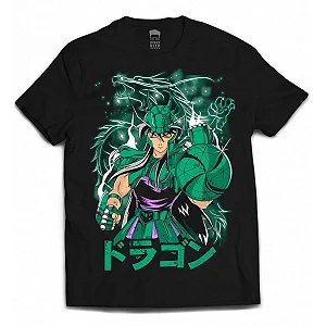 CAMISETA CAVALEIROS DO ZODÍACO - DRAGÃO SHIRYU