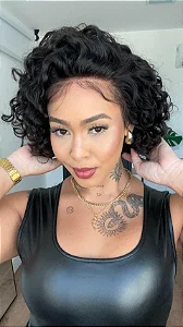 Peruca Lace Sônia - Cabelo Humano Preto 1B