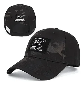 BONÉ GLOCK PRETO CAMUFLADO