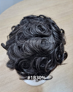 #1B30% - Castanho Escuro -  Micropele - Grisalho - 20x25 - No Duplo