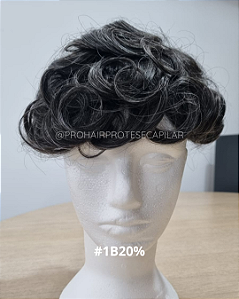 #1B20% - Castanho Escuro -  Micropele - Grisalho - 20x25 - No Duplo