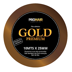 Fita Adesiva Dupla Face Gold P/ Protese Capilar 10m X 2.5cm