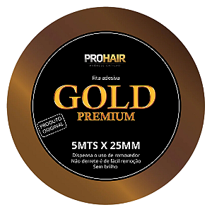 Fita Adesiva Dupla Face Gold P/ Protese Capilar 5m X 2.5cm