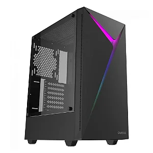 Gabinete Gamer Gamdias Argus E4 Elite, Mid Tower, Sem Fan, Sem Fonte, Preto
