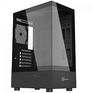 Gabinete Gamer Kalkan Avalon Pro, Mid Tower, Vidro Temperado, ATX, Sem Fonte, Sem Fans, Preto, KLK00037