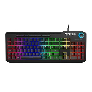 Teclado Gamer Gamdias Ares P2A, USB, RGB, ABNT2 - Preto