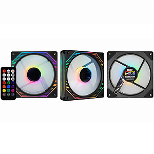 Kit Cooler K-mex ARGB Aaua Infinity3d 3 Coolers 120 Mm Com Controladora