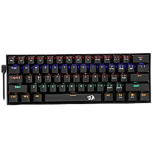 Teclado Mecânico Gamer, Redragon Lakshmi, 60%, Led Rainbow, Preto, Switch Outemu Brown, Abnt2 K606R (brown)