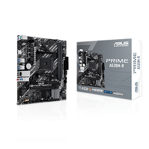 Placa Mãe Asus Prime A520m-R, AM4, DDR4, M.2, Chipset A520, PCie, HDMI - 90mb1h60-m0eay0