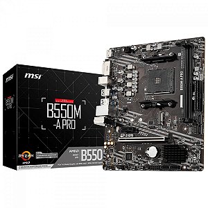 Placa Mãe MSI B550M-A PRO, Chipset B550, AMD AM4, mATX, DDR4