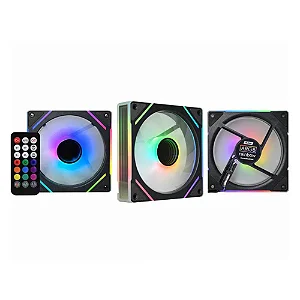 KIT COOLER KMEX ARGB AAVA INFINITY NAZCA 3 COOLERS 120 MM COM CONTROLADORA