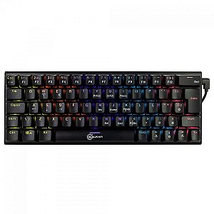 Teclado Mecânico Gamer Kalkan Loki 60%, Rainbow, Switch Kalkan YH Brown, ABNT2, Preto, KLK00015