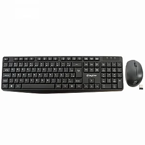 Combo Teclado e Mouse Keytime Executivo, Wireless 2.4G, Preto, KYT0013