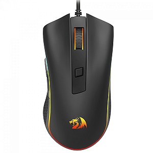 Mouse Gamer Redragon Cobra Cypher Lite, RGB, 12800 DPI, 6 Botões Programáveis, Sensor Sunplus 6651B, Preto, M611-RGB