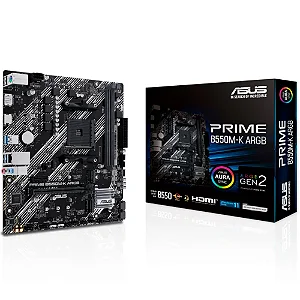 Placa Mãe Asus Prime B550m-k, Am4, Ddr4, HDMI, Display Port, Micro Atx, ARGB - 90mb1gc0-m0eay0