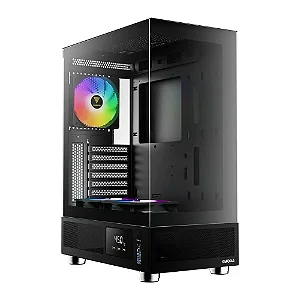 Gabinete Gamer Gamdias Atlas E1, Mid Tower, ARGB, ATX, Lateral em Vidro Temperado, Preto - ATLAS E1