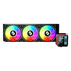 Water Cooler Redragon CCW-3015R 360mm ARGB, Intel LGA1851 e AMD AM5, com Display LCD 2.73"