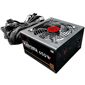 Fonte Gamer Kalkan, 650W, 80 Plus Bronze, PFC Ativo, Preto - MP-0750W-B