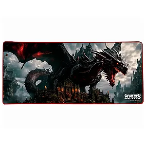 Mouse Pad Gamer K-mex Dragon Dynasty, Fx-x7935303, Grande, 80cm X 35cm, Bordas Costuradas