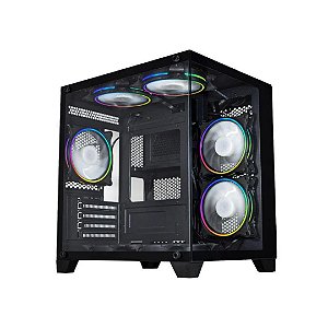 Gabinete Gamer K-mex Aquário Micro Iii Gc-0305 - Usb 3.2 - M-atx - Preto - Cg0305rh001cb0x