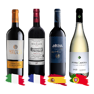 Kit Vinhos Sul da Europa - 4 Unidades