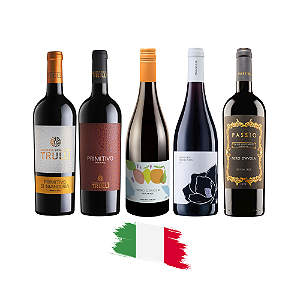 Kit Vinhos Tintos Italianos - 5 Unidades