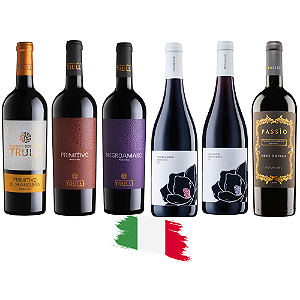 Kit Vinhos Tintos Italianos - 6 Unidades