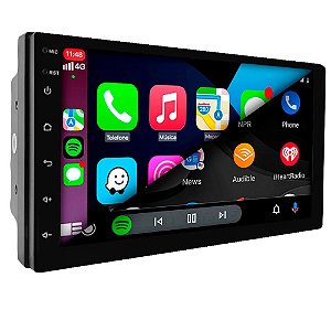 Central Multimídia H-tech Ht-7023ca 2 din Tela 7" Android Com Espelhamento