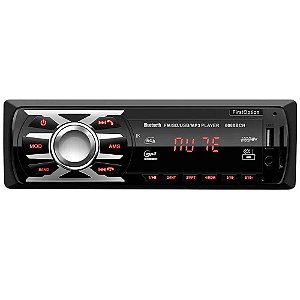 MP3 Player Automotivo First Option Bluetooth, USB e Aux Com Controle 6630BN