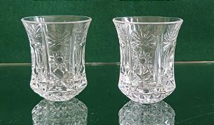 Copos em cristal lapidado