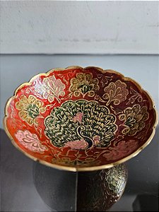 bowl / tigela indiana em bronze (antiguidade / raridade / relíquia / antiquário)