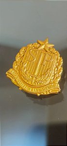 Pin /Boton com emblema do Brasão de Armas do Estado de São Paulo (antiguidade / raridade / relíquia / antiquário)