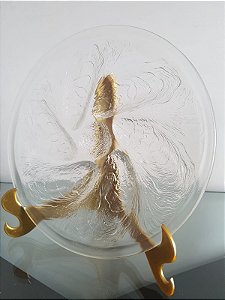 Petisqueira em vidro francês (antiguidade / raridade / antiquário / relíquia)