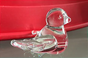 pássaro em vidro (antiguidade / raridade / relíquia / antiquário)