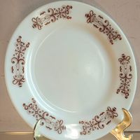 prato raso em opalina / termo rey (antiguidade / raridade / relíquia / antiquário)