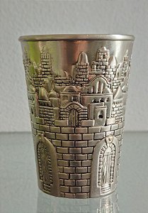 copo / cálice / taça p kidush / judaico / israel (antiguidade / raridade / relíquia / antiquário)