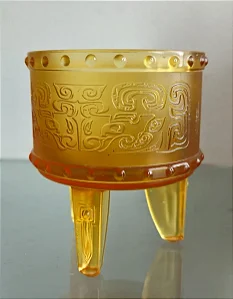 castiçal em vidrão (antiguidade / raridade / relíquia / antiquário)